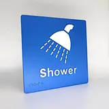 shower braille sign